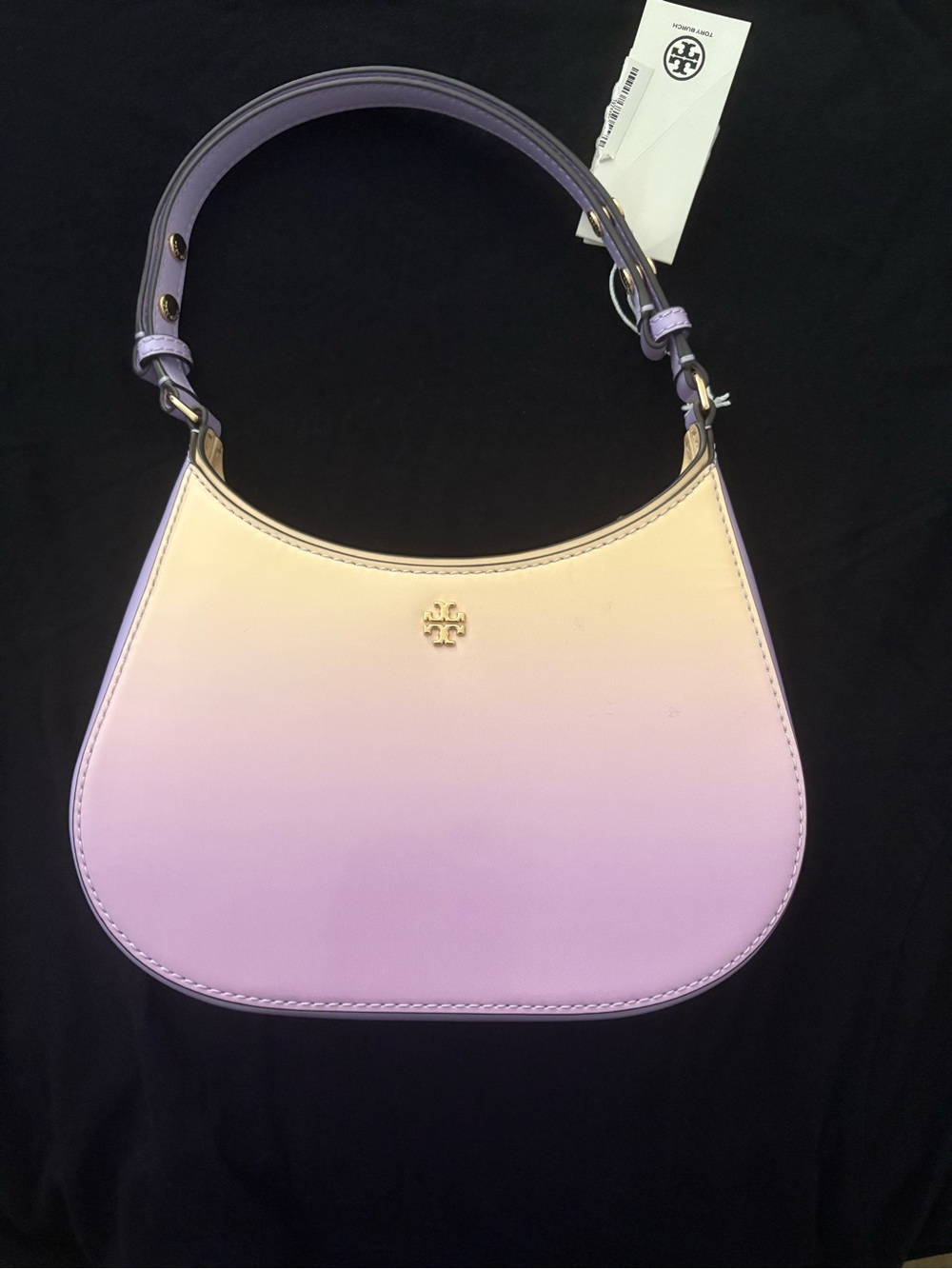 Tory Burch Pastel Lavender Ombre Leather Shoulder Bag